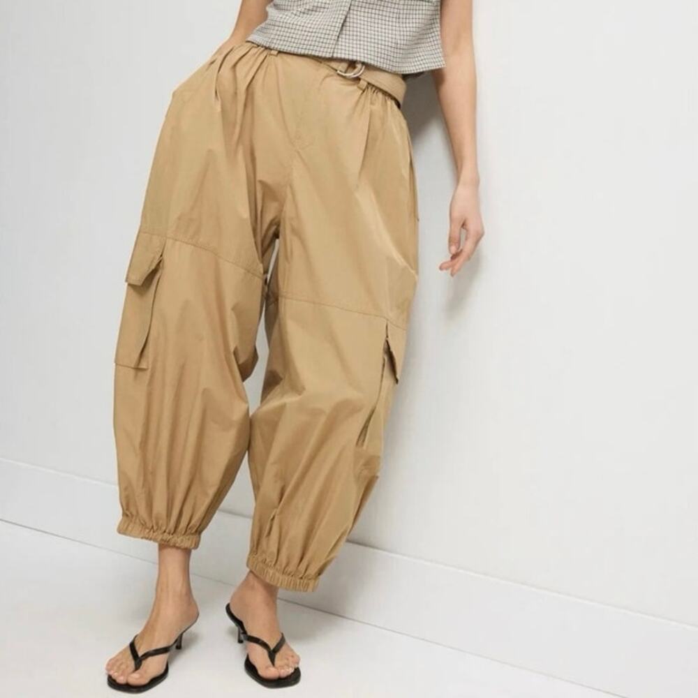 Derek Lam Tamsin tan Balloon Cargo Pants size Medium